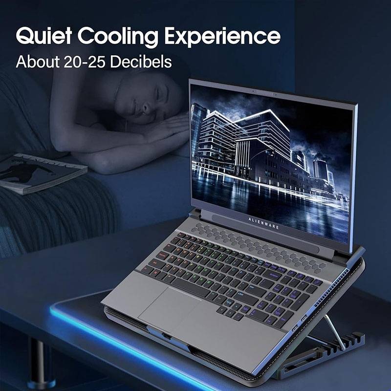 13-17inch Laptop Cooling Pad With 6 Quiet Fans, 6 Height Wind Speed - Image 9